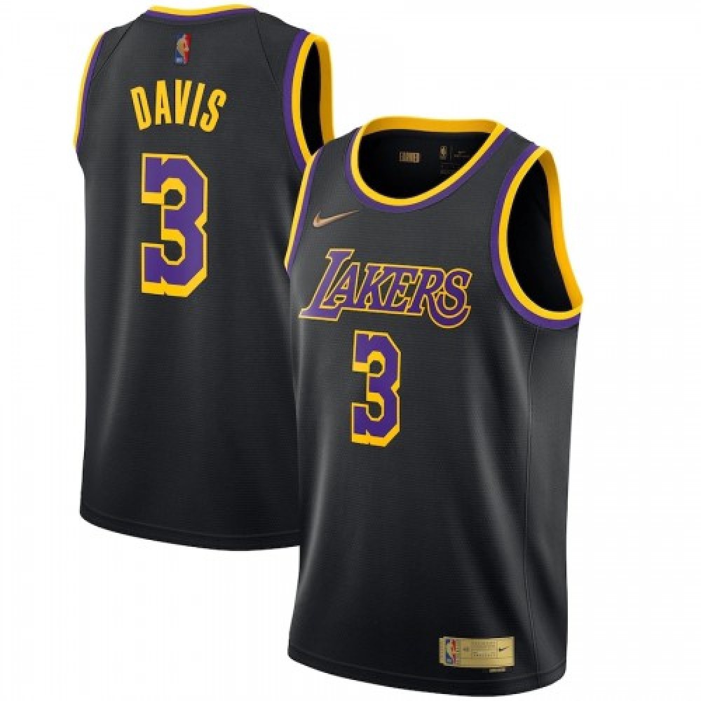 Men's Los Angeles Lakers Anthony Davis #3 Black 2020/21 Swingman Player Jersey – Earned Edition-Pro Kit Vault | Brand New 26/27 Sports Jerseys